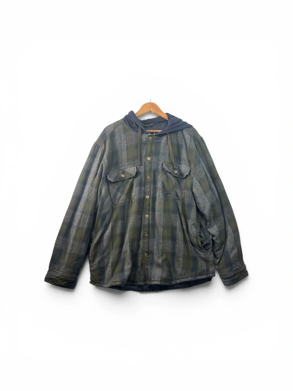 Legendary Outfitters Flannel Plaid Shirt Jacket Men’s Size 2XL Green Blue